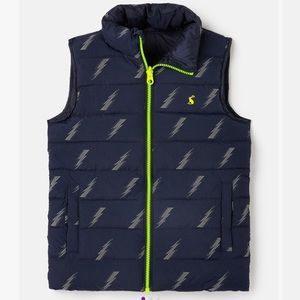 NWOT Joules Boys Reversible Lightning Vest (Size 6)